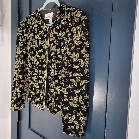 VINTAGE VELVET BLAZER - Picture 2 of 5